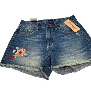 American Rag, Junior's Arlington Fest, Embroidered Denim Shorts, Adabelle Wash